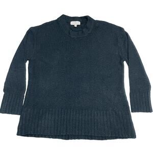 Philosophy Crew Oversized Neck Wool Blend Sweater Black Size S/M